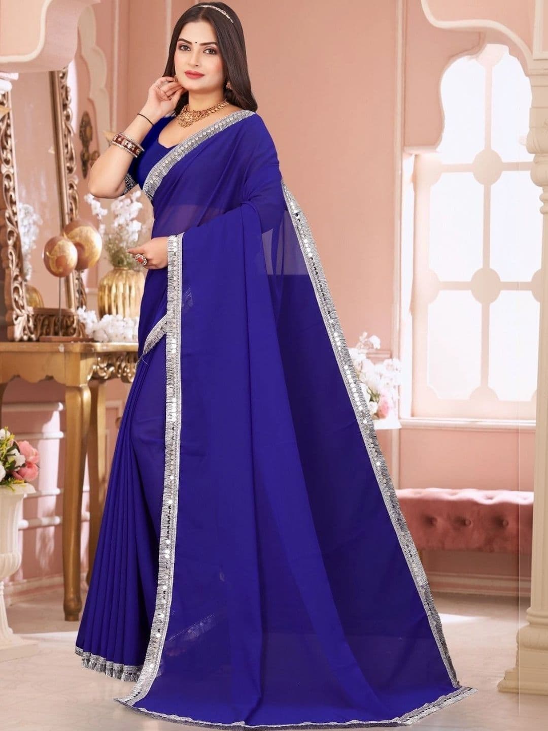 Textile Mantra Poly Chiffon Saree thumbnail 3