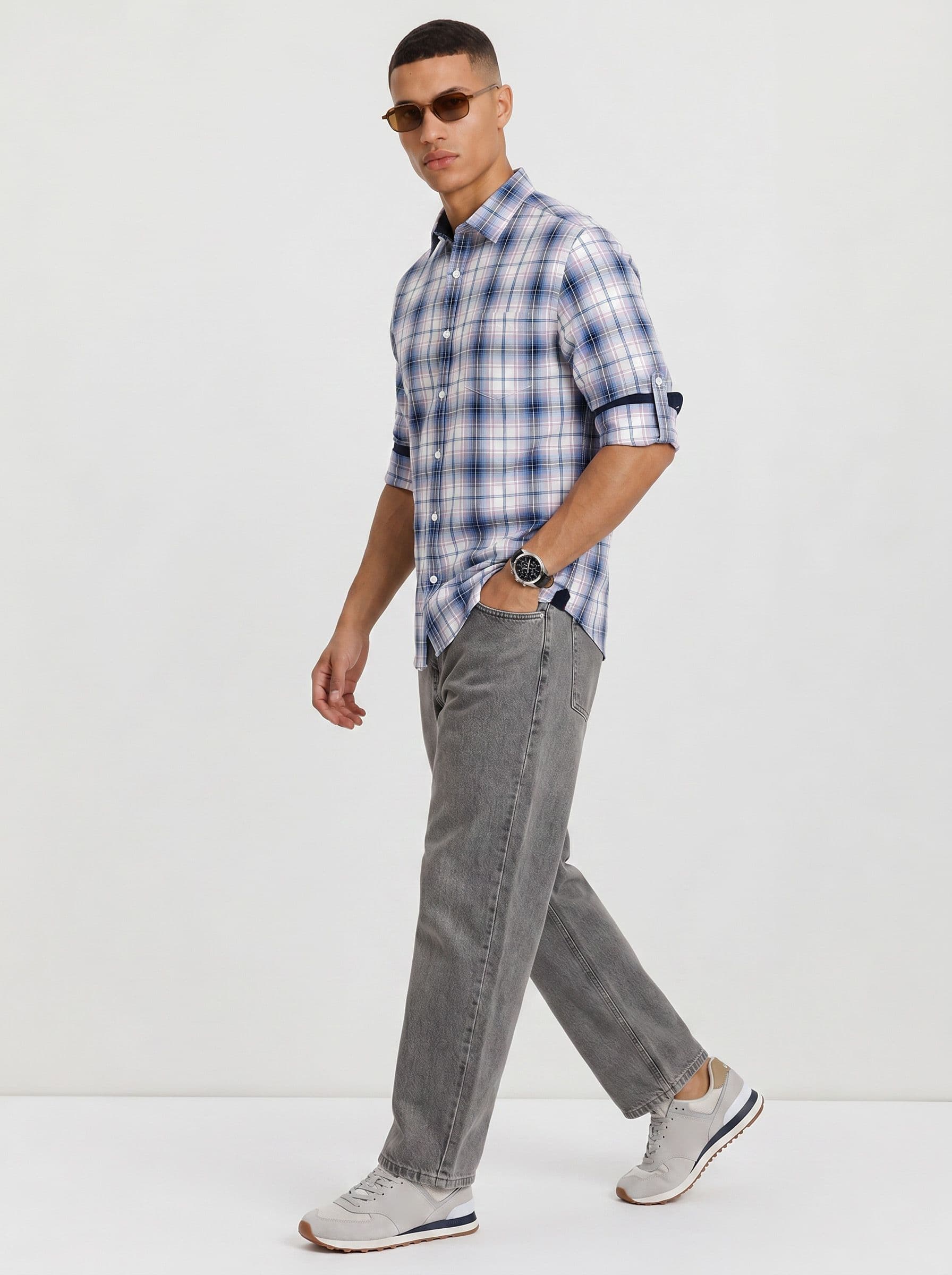 Roadster Life Co. Soft Touch Twill Plaid Casual Shirt thumbnail 5