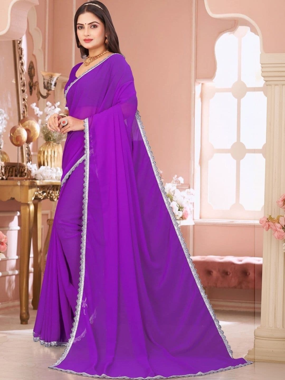 Textile Mantra Poly Chiffon Saree thumbnail 4