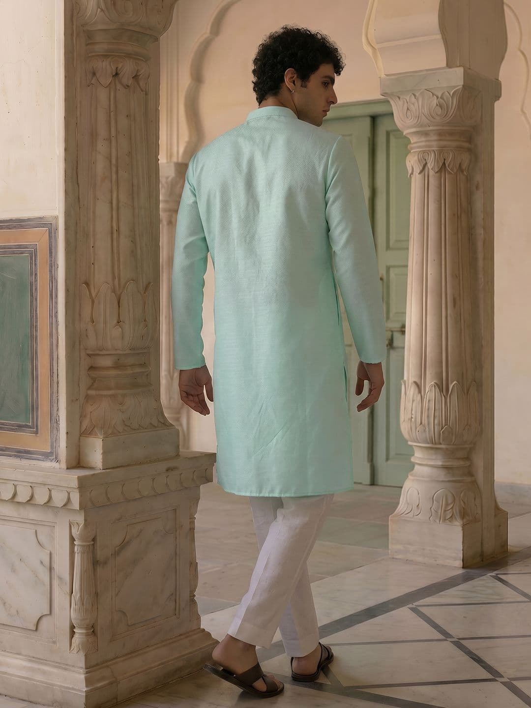 Anouk Self Design Textured Kurta thumbnail 2