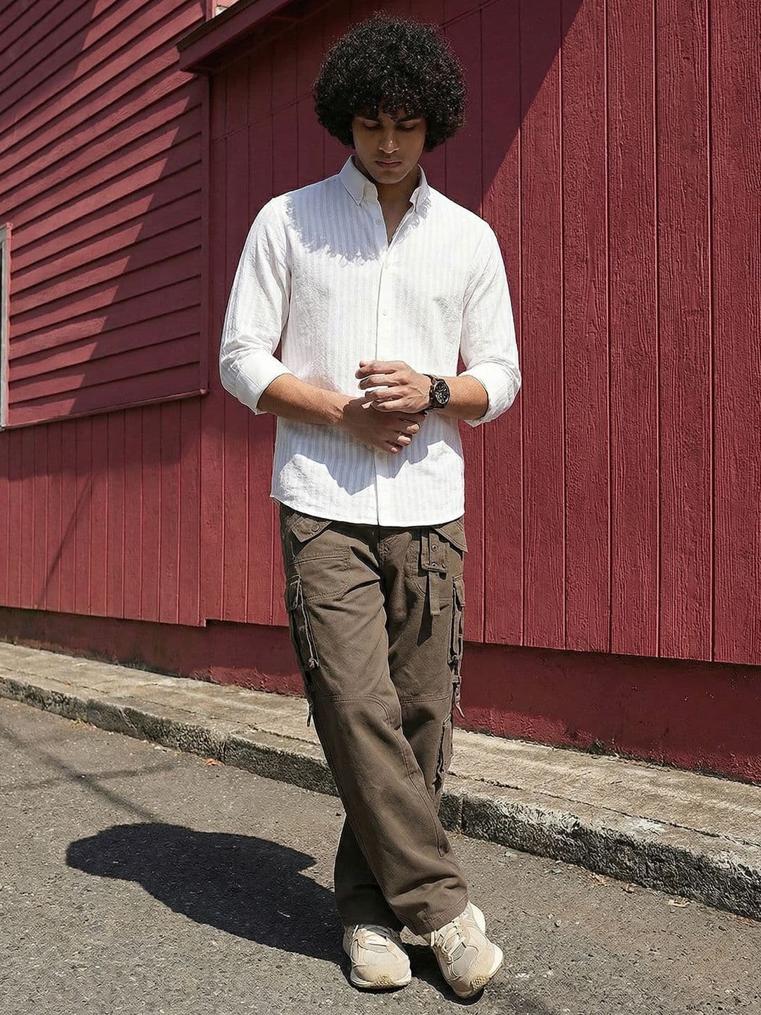 Roadster Life Co.Cotton Slub Striped Shirt thumbnail 6