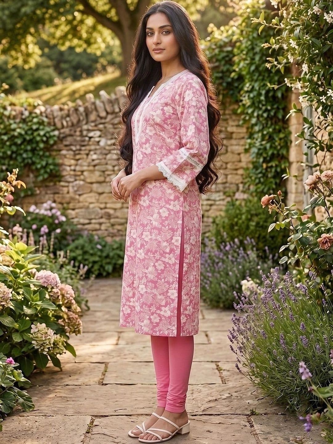 KALINI Women Floral Printed Floral Kurta thumbnail 5