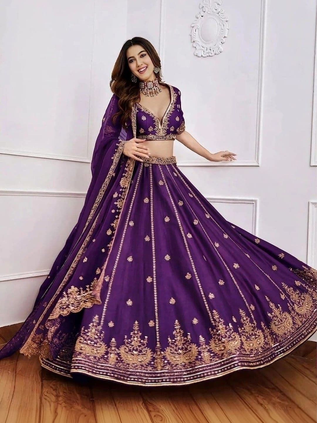 RUNAYA NX Embellished Ready to Wear Lehenga & Unstitched Blouse With Dupatta thumbnail 4