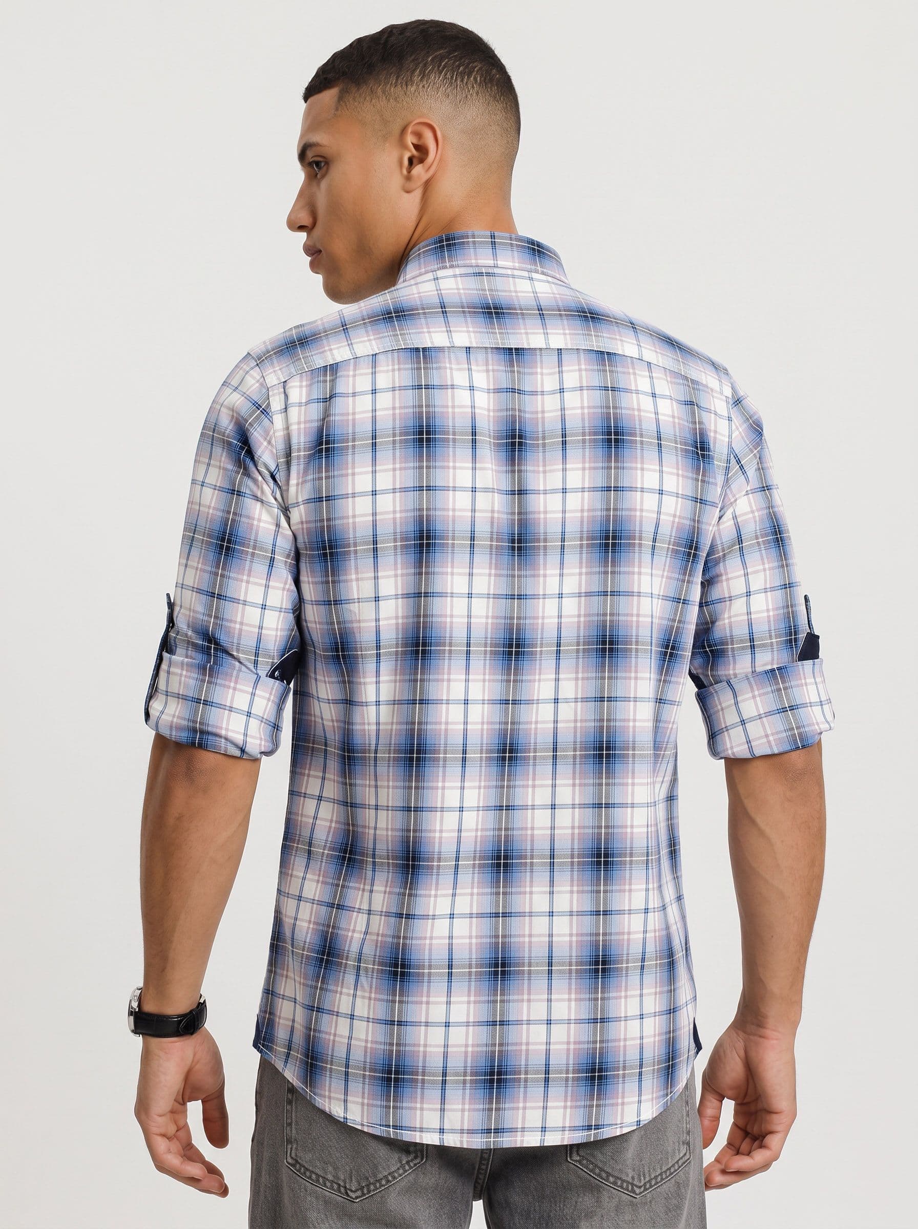 Roadster Life Co. Soft Touch Twill Plaid Casual Shirt thumbnail 3