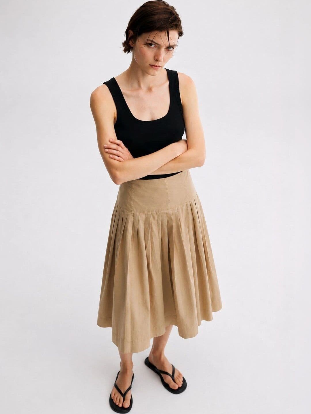 CORSICA Women Pure Cotton Midi Flared Skirt thumbnail 3