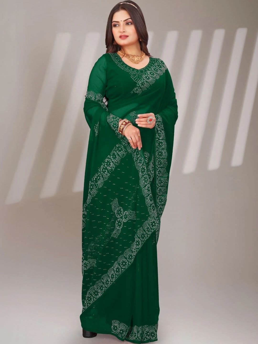 Textile Mantra Poly Chiffon Saree thumbnail 2