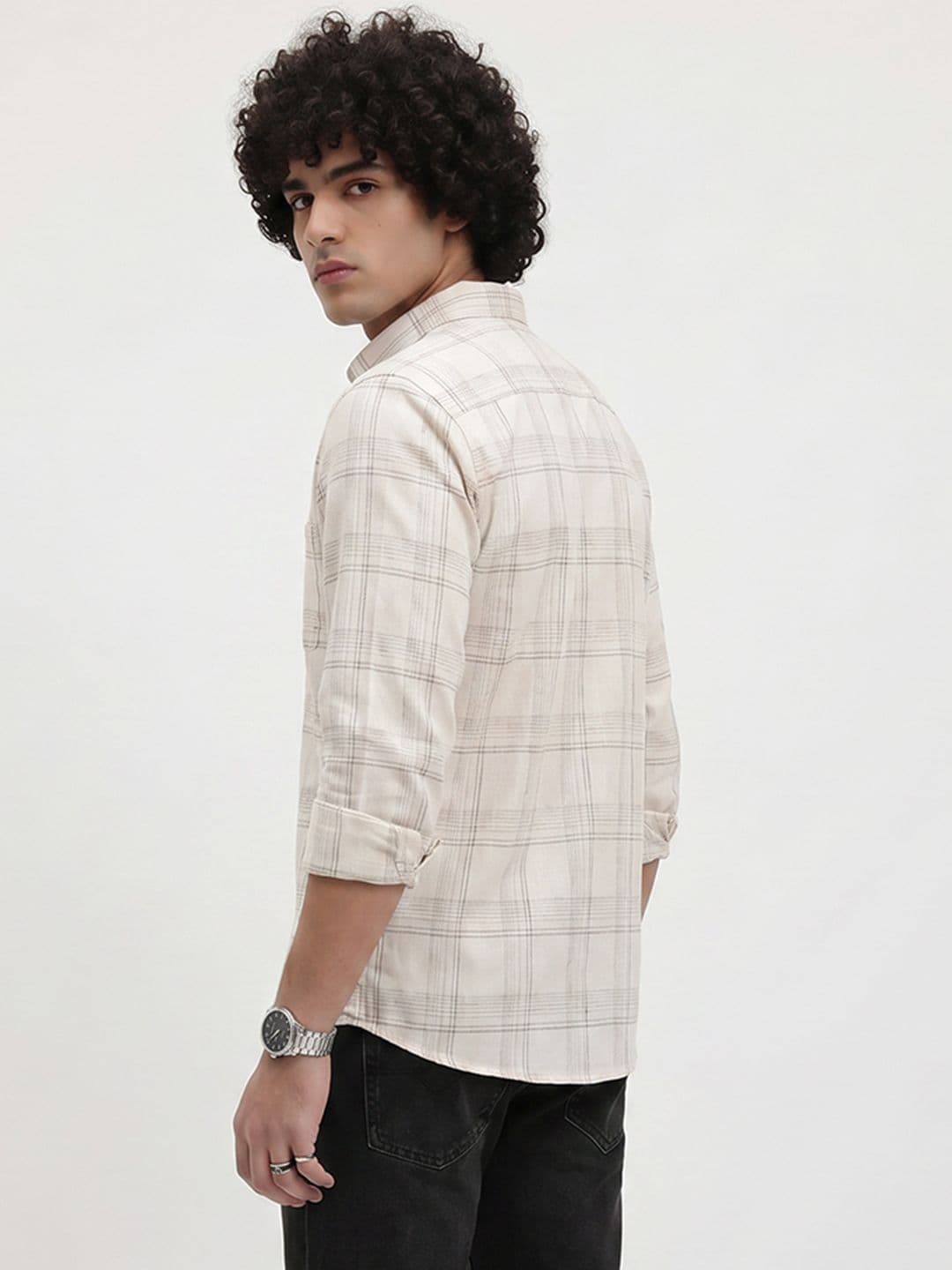 Roadster Life Co.Cotton Linen Checked Shirt thumbnail 12
