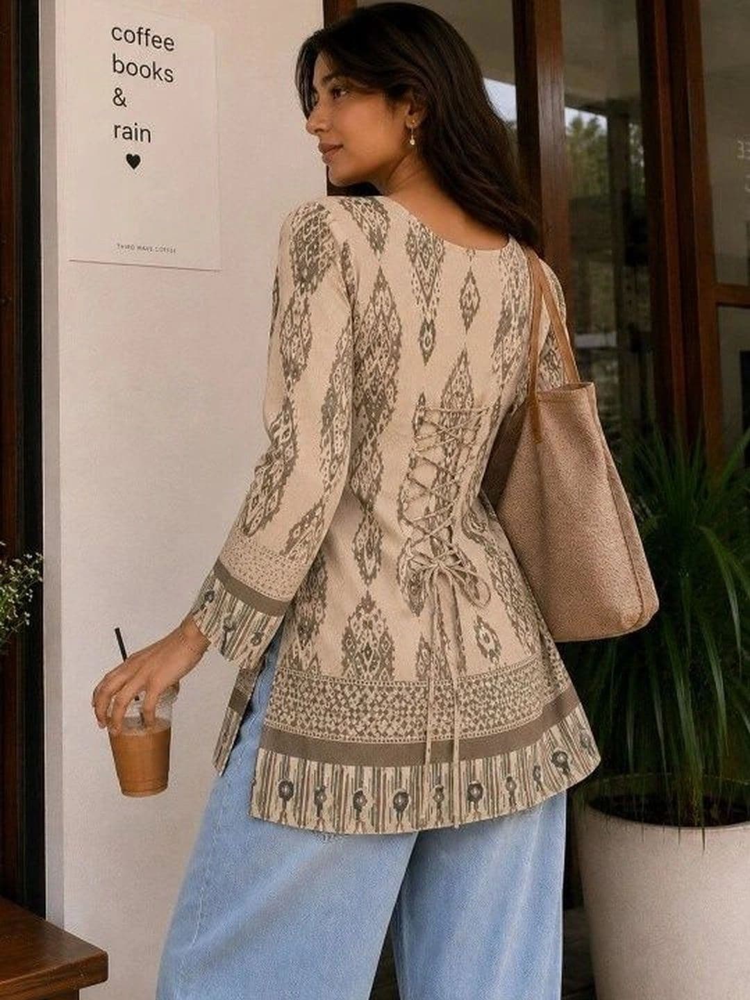 HOUSE OF MIRA Women Ethnic Motifs Printed Kurta thumbnail 3