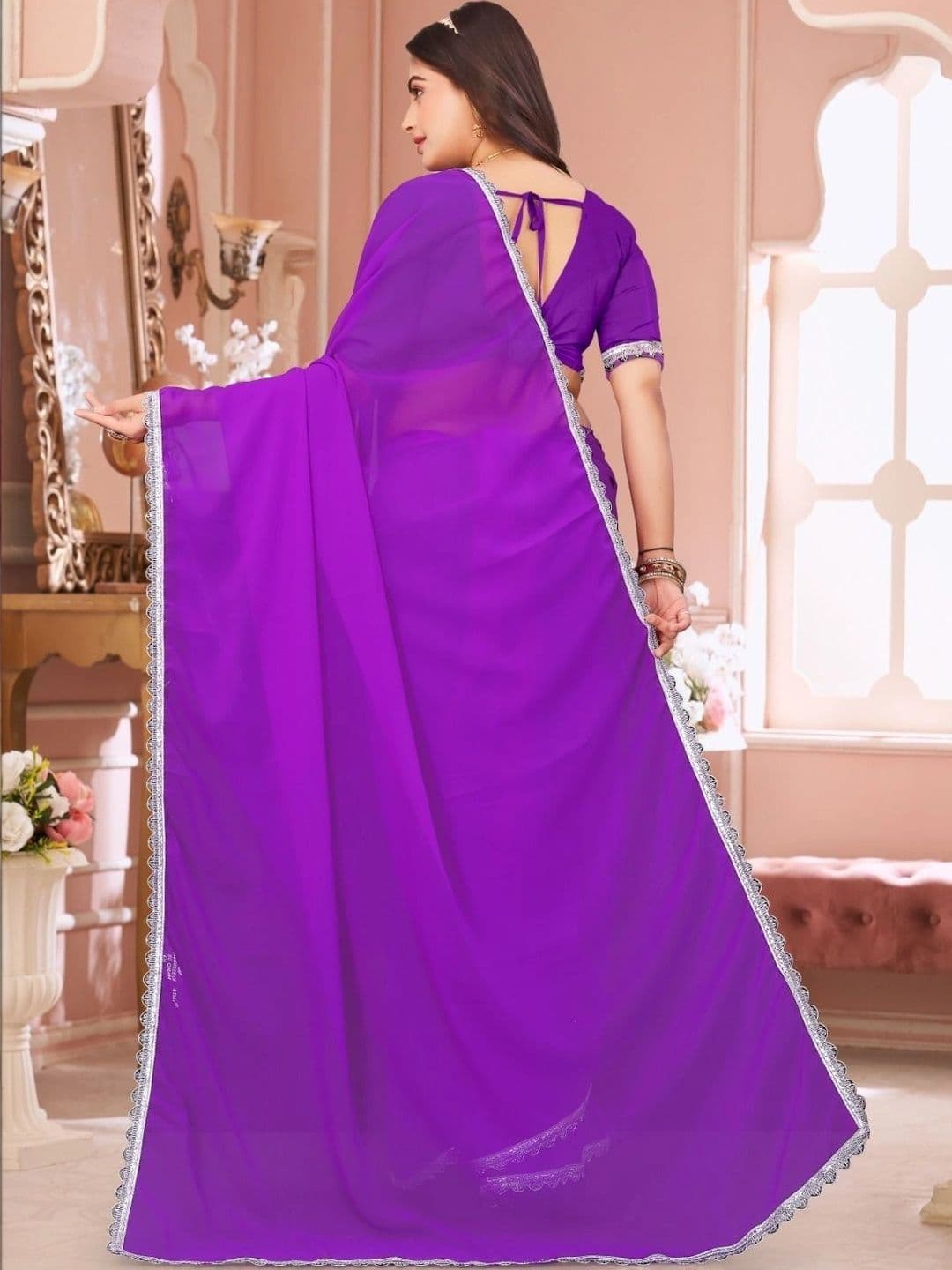 Textile Mantra Poly Chiffon Saree thumbnail 2