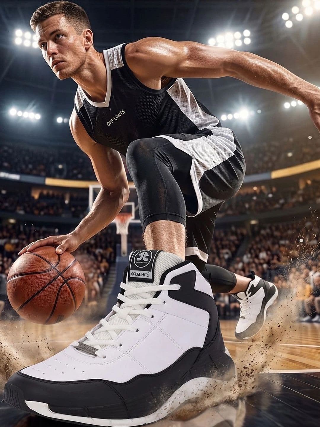 OFF LIMITS Men Lace-Ups Basketball Non-Marking Mesh Shoes thumbnail 7