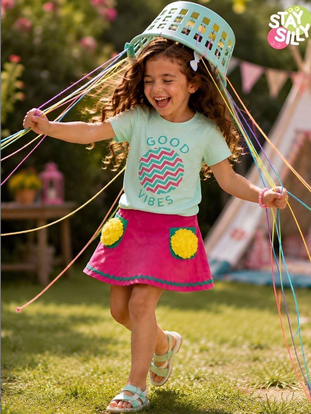 PILOLO Girls A-Line Above Knee Length Skirt thumbnail 5
