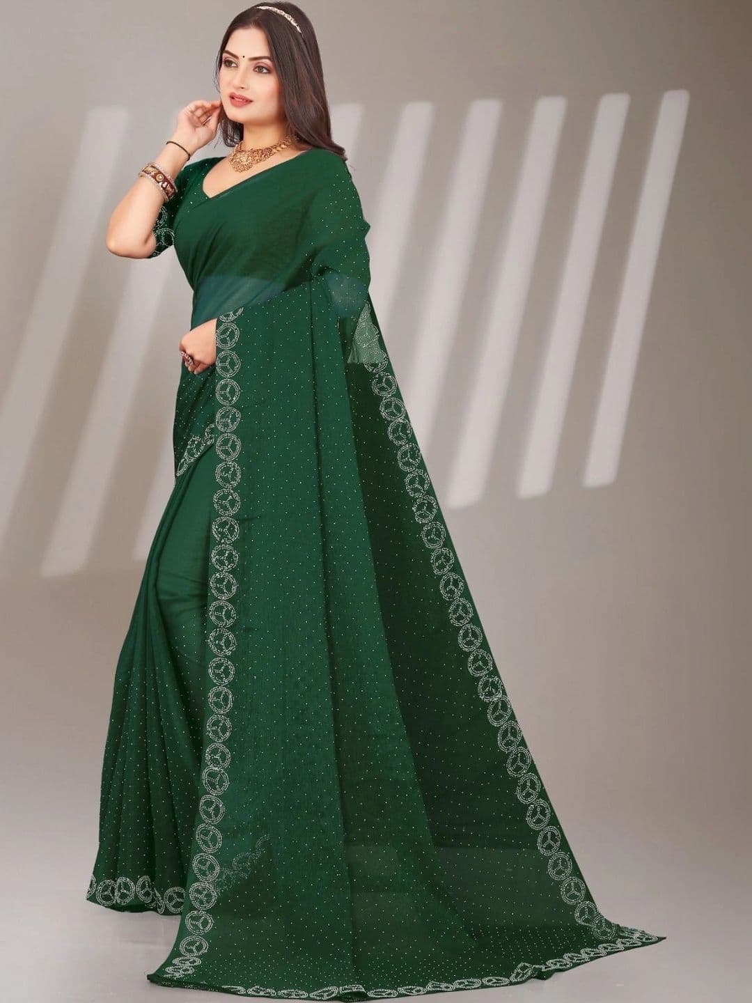 Fashion Mantra Poly Chiffon Saree thumbnail 2