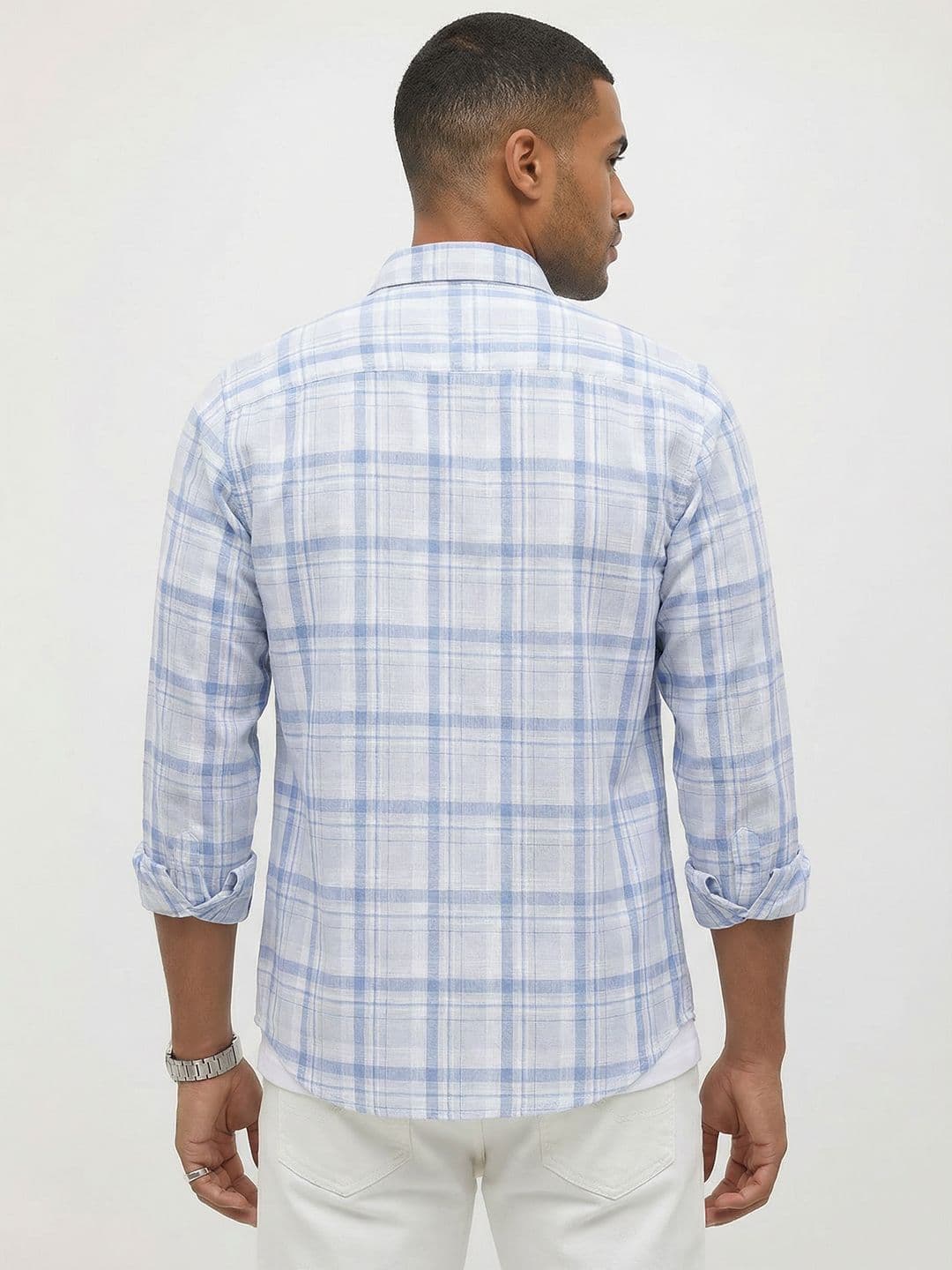 Roadster Life Co.Cotton Linen Checked Shirt thumbnail 7
