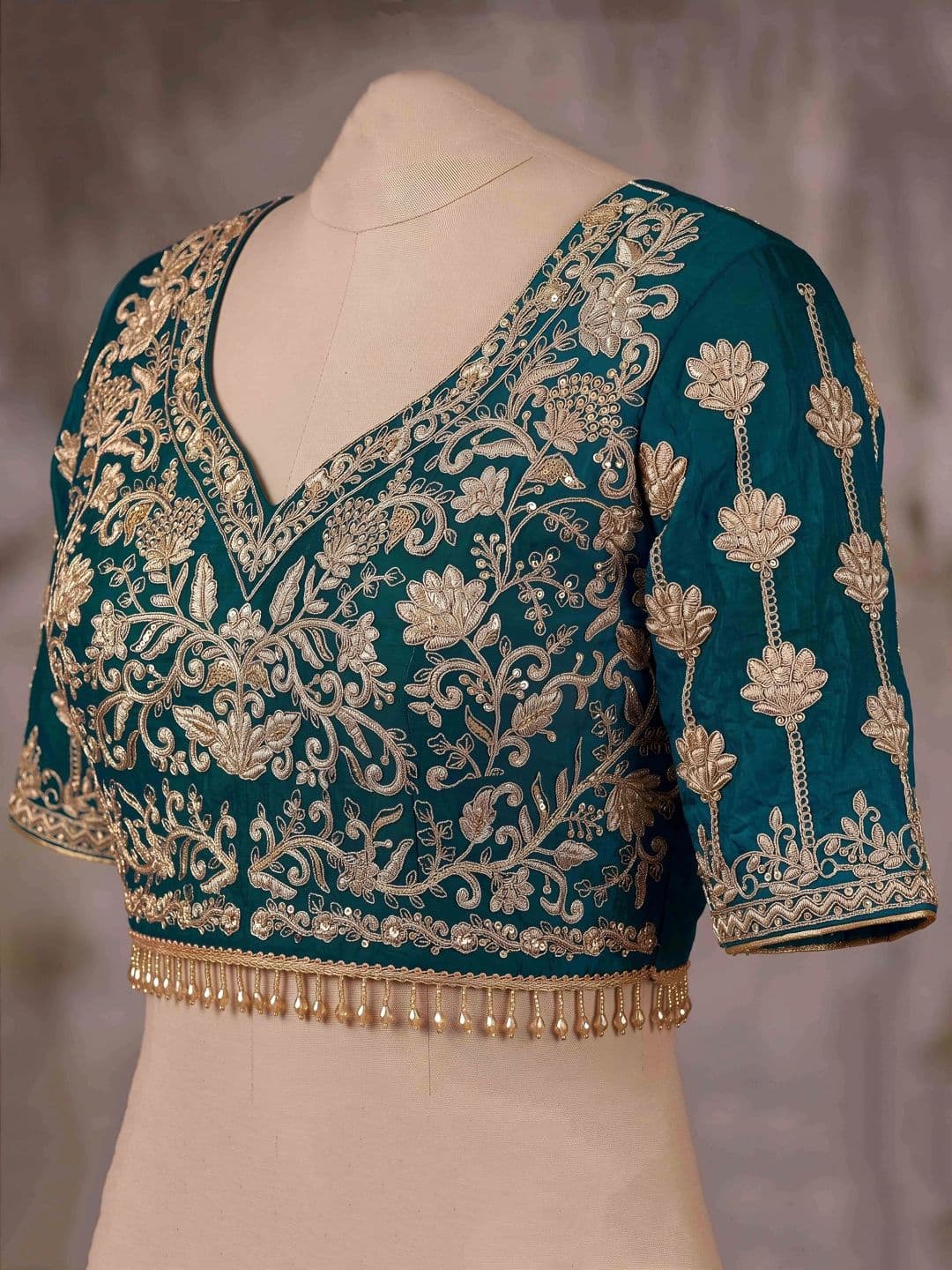 ETHNIC PLUS Embroidered Semi-Stitched Lehenga & Unstitched Blouse With Dupatta thumbnail 4