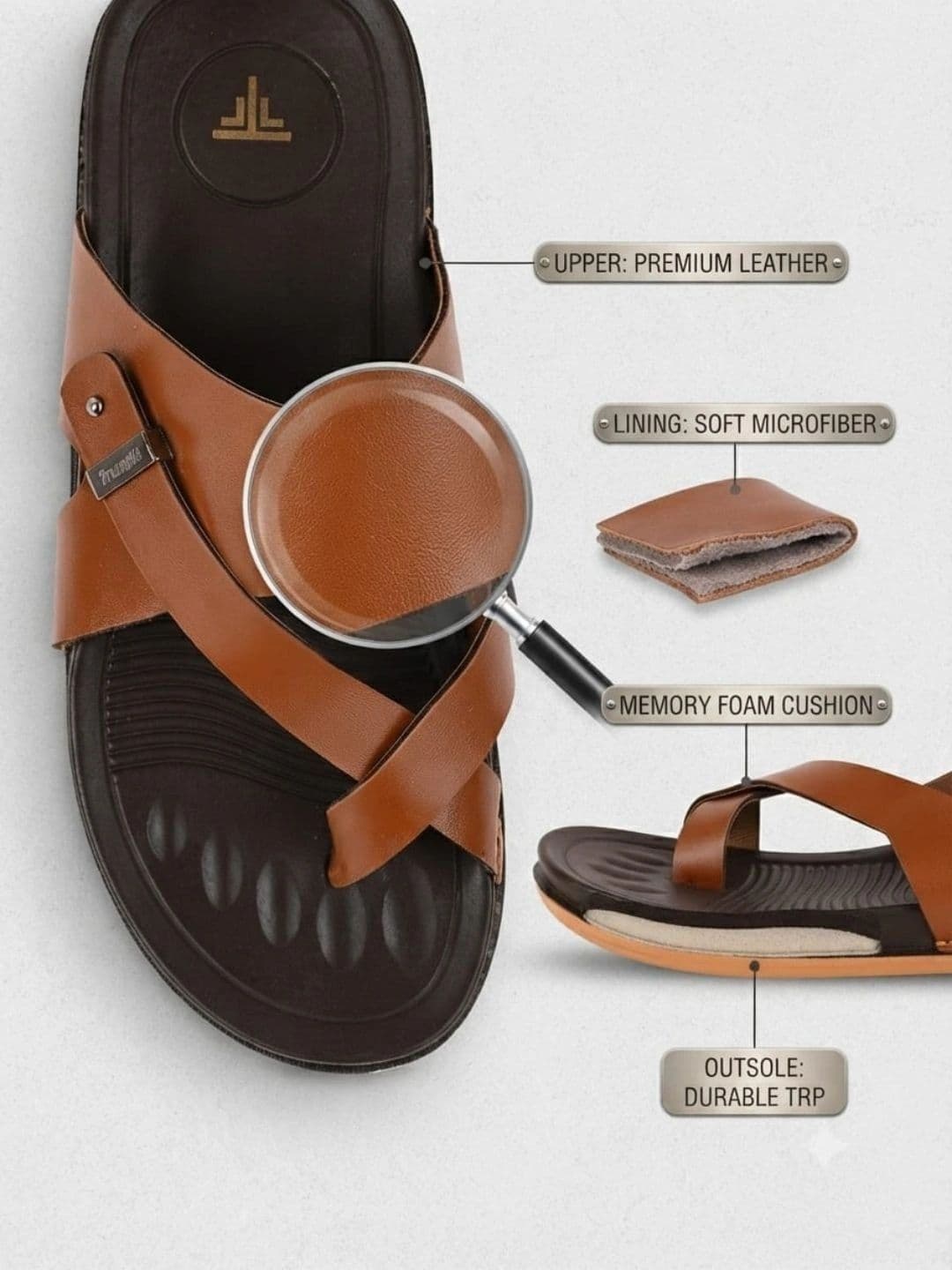 Trump Men PU Comfort Sandals thumbnail 7
