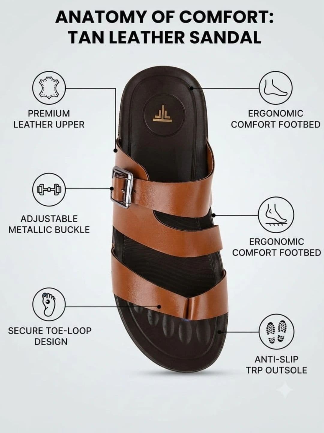 Trump Men PU Comfort Sandals thumbnail 7