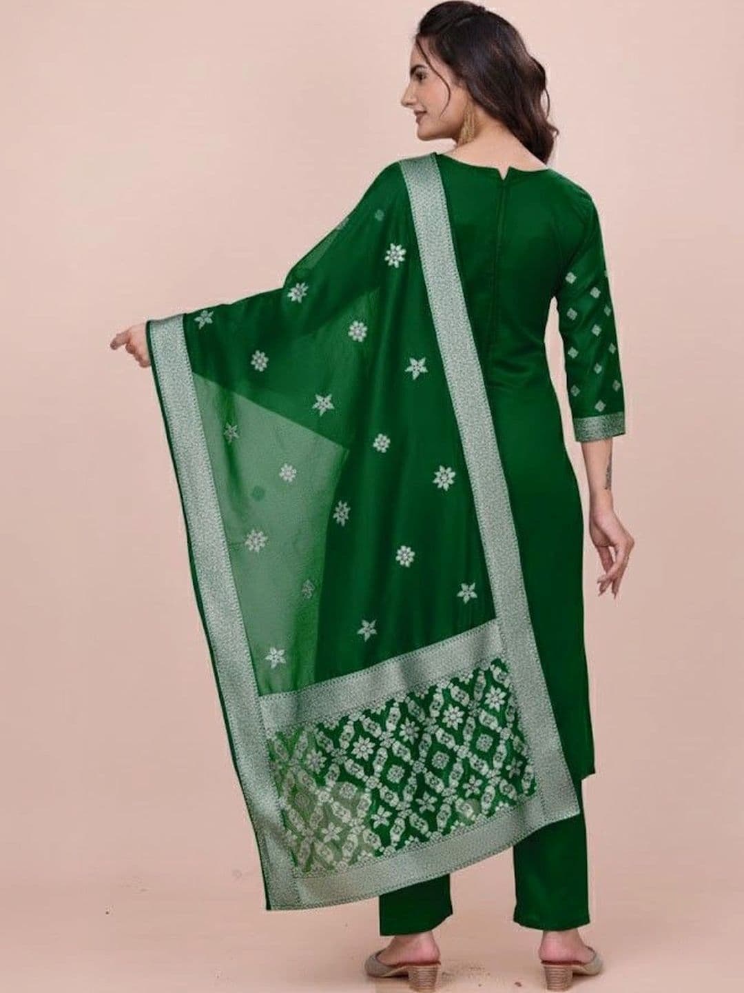 kantuba Art Silk Unstitched Dress Material thumbnail 4
