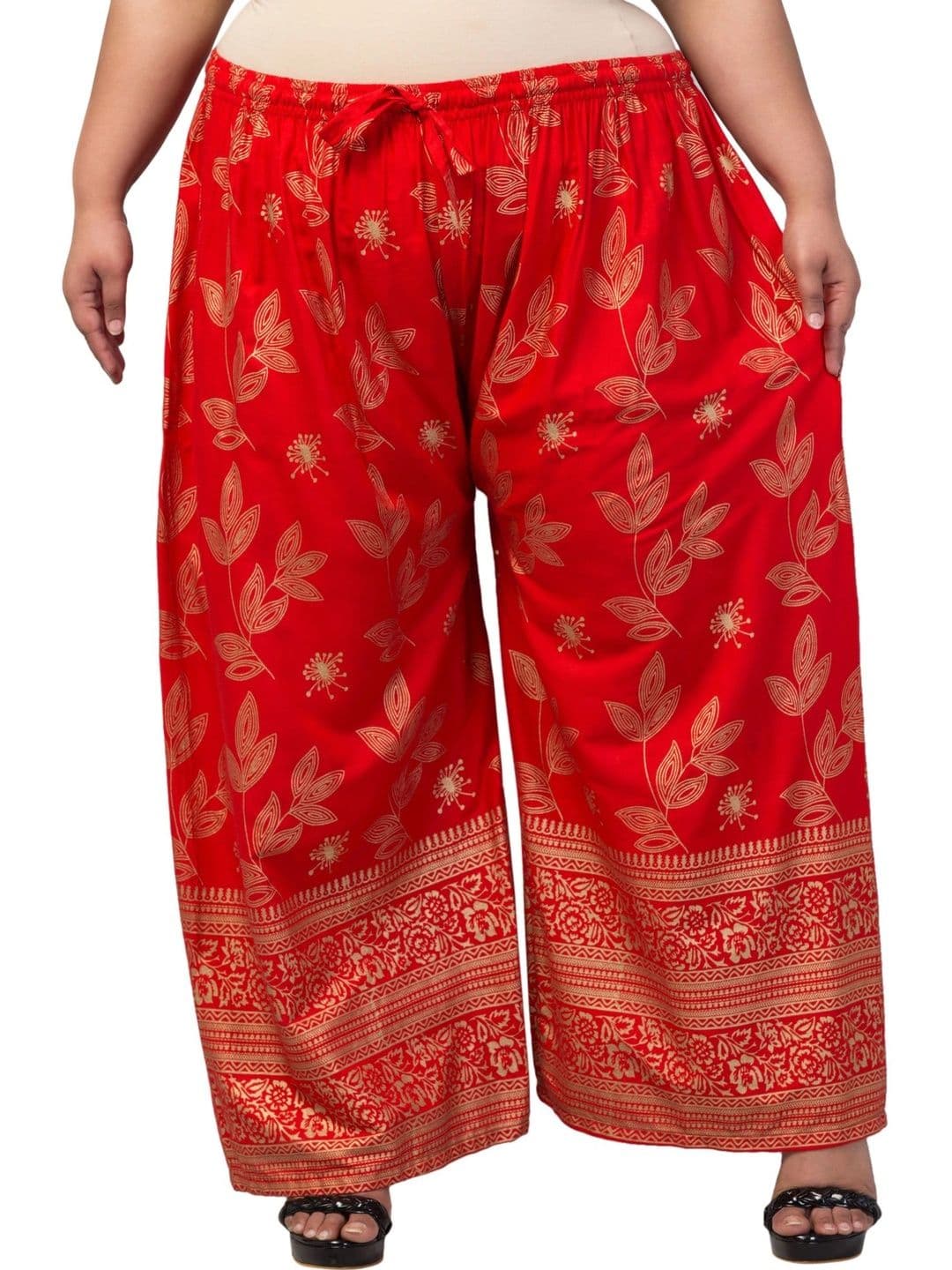 VIZCON Women Ethnic Motifs Printed Knitted Ethnic Palazzos - view 1