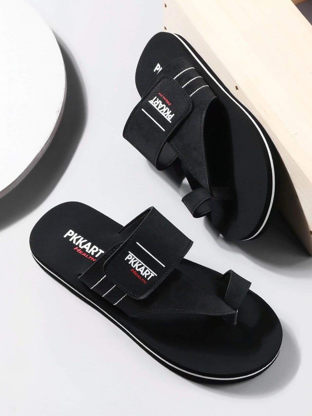 PKKART Men Striped Thong Flip-Flops - view 1