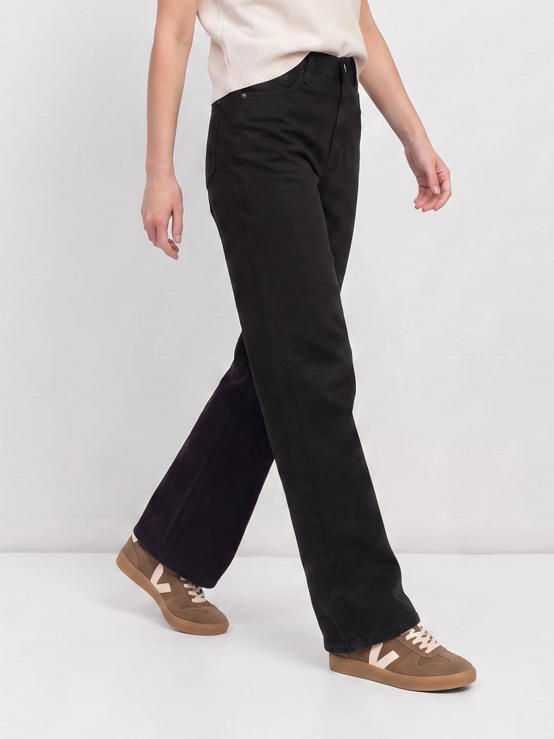 The Roadster Life Co. Women Wide Leg Mid-Rise Jeans - view 1