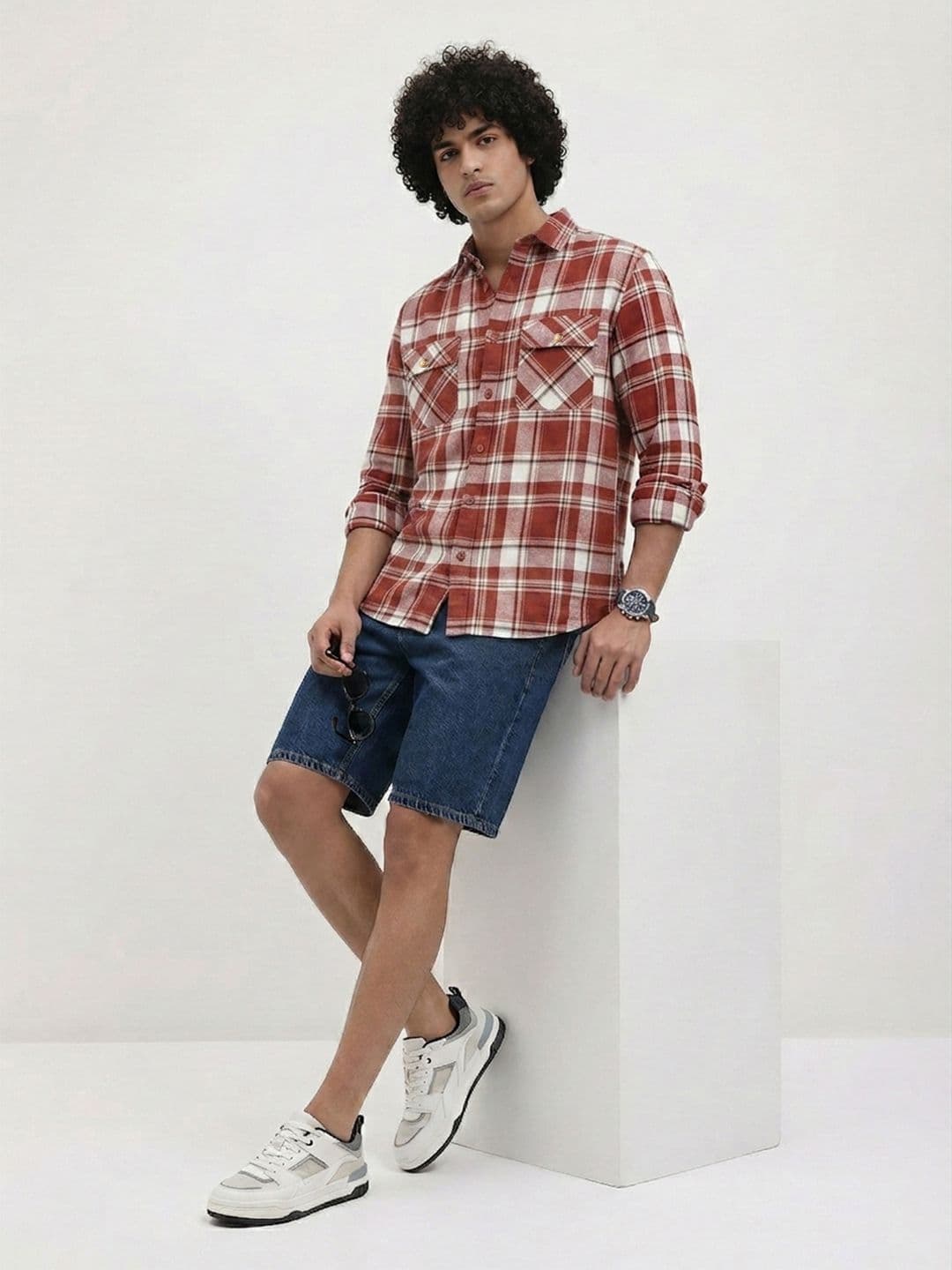 Roadster Life Co. Textured Weave Checked Shirt thumbnail 6