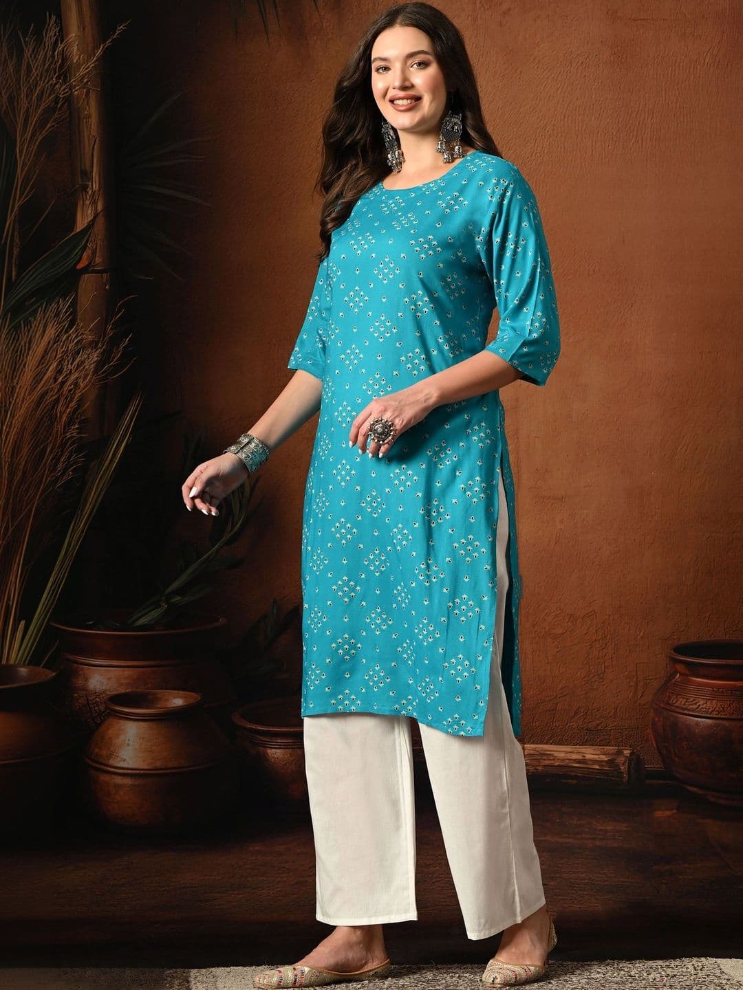 HERE&NOW Women Ethnic Motifs Printed Kurta thumbnail 2