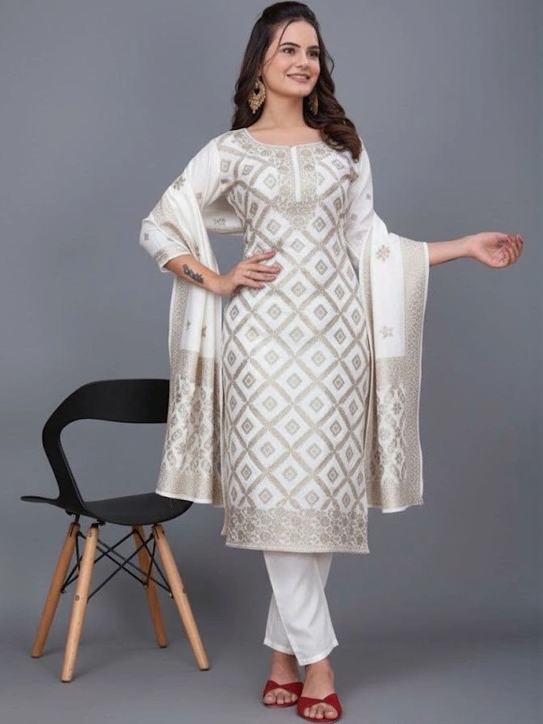 kantuba Women Art Silk Unstitched Dress Material - view 1