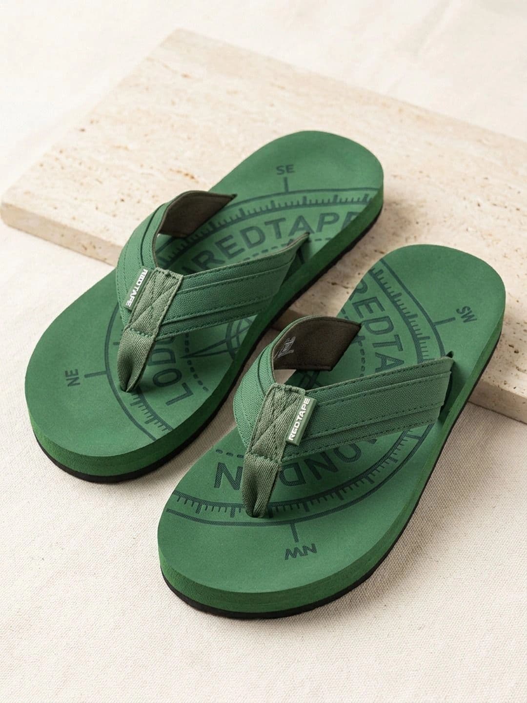 Red Tape Men Printed Thong Flip-Flops thumbnail 6