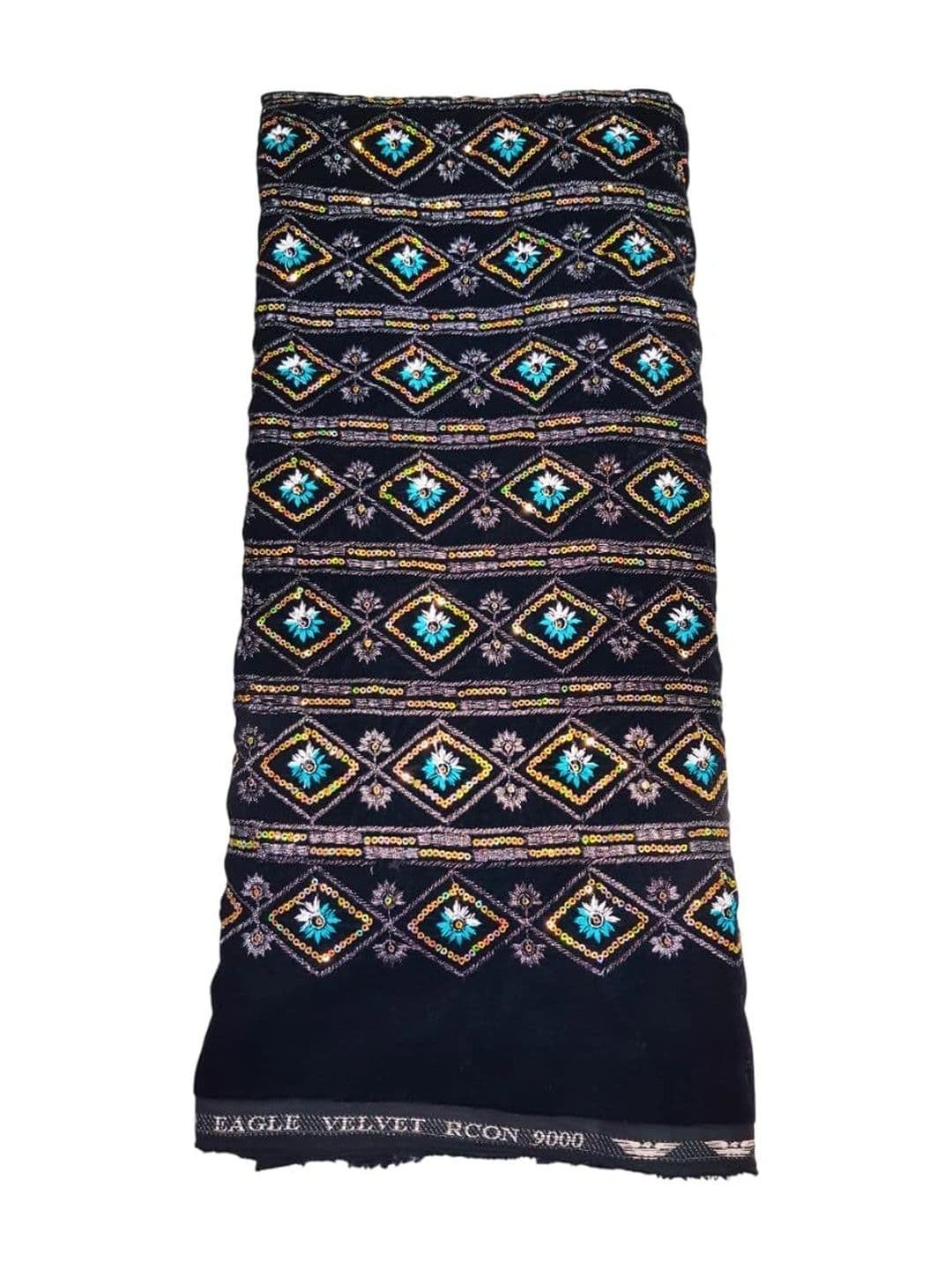 SEG Embroidered Velvet Unstitched Dress Material - view 1