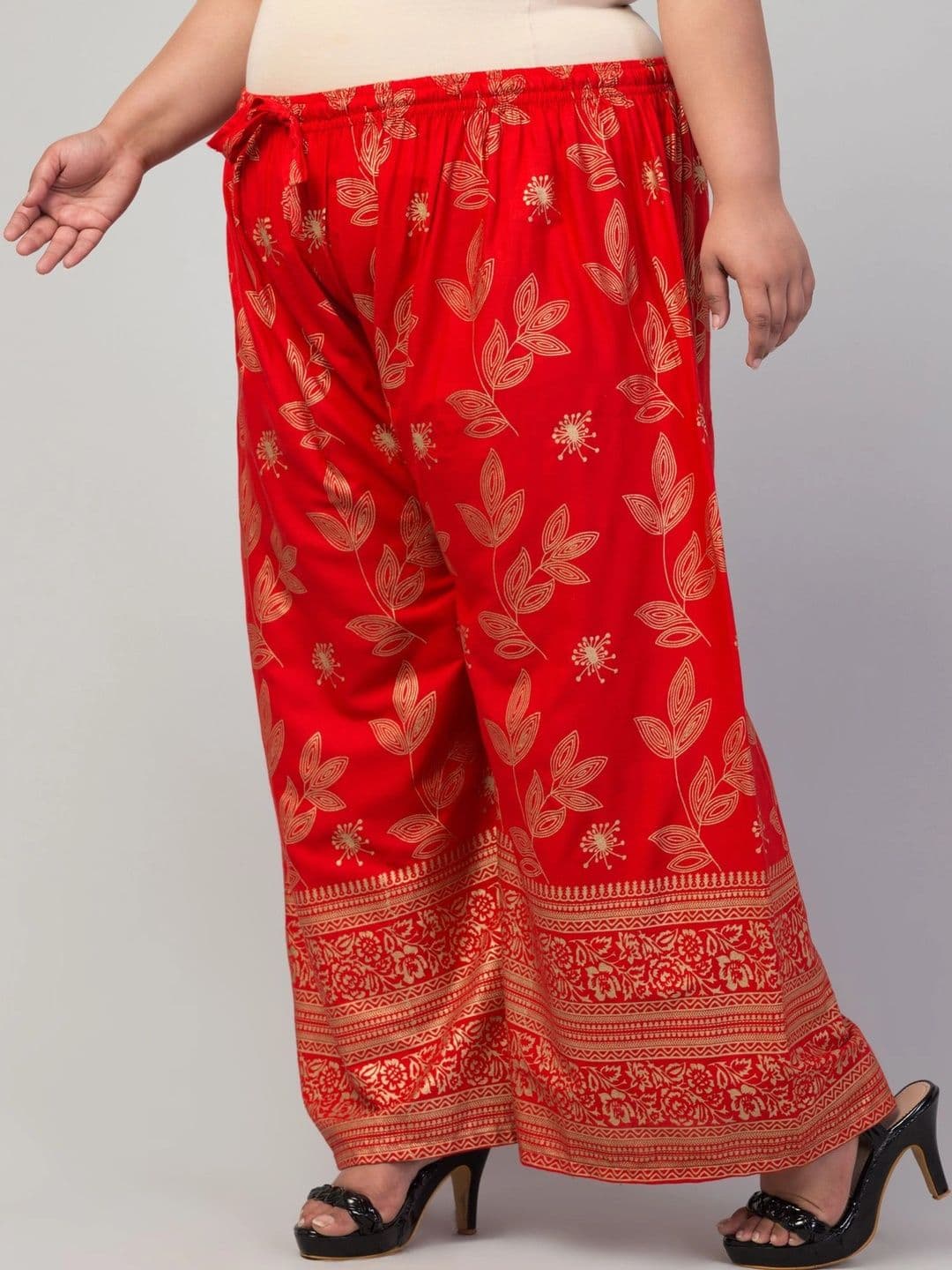 VIZCON Women Ethnic Motifs Printed Knitted Ethnic Palazzos thumbnail 5