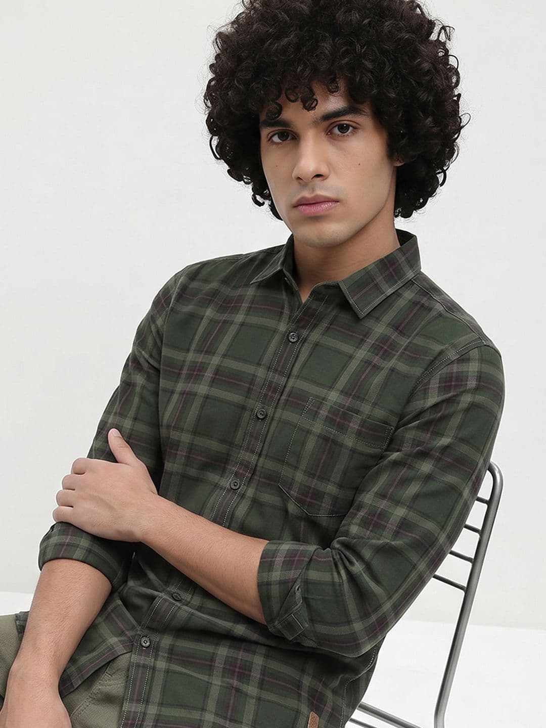 Roadster Life Co. Soft Touch Twill Plaid Casual Shirt - view 1