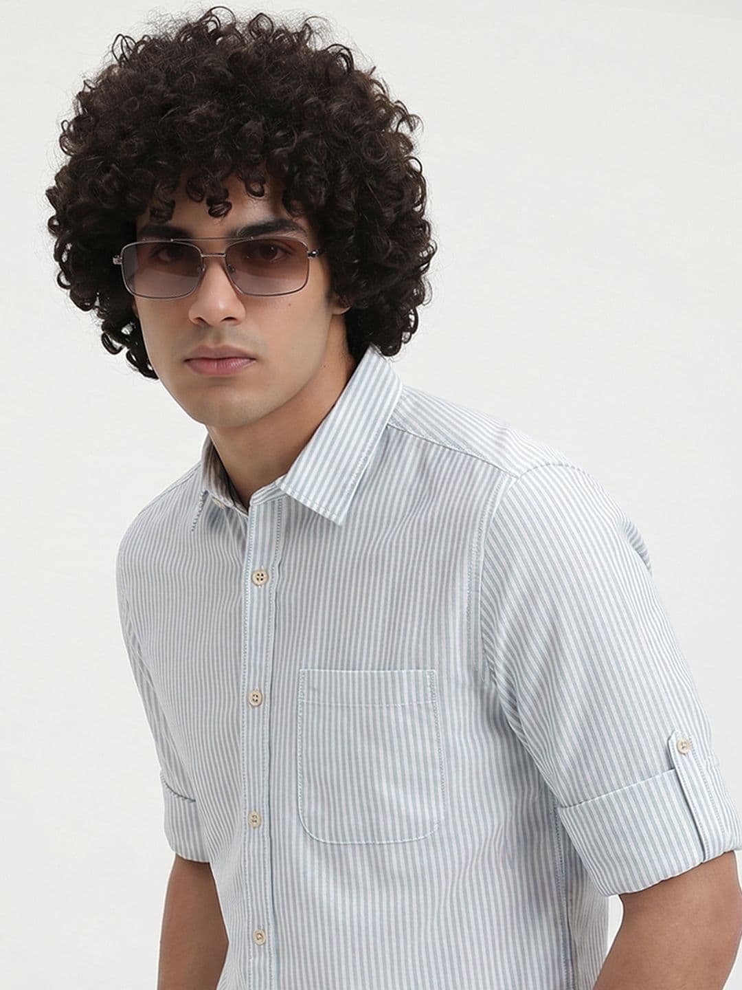 Roadster Life Co. Soft Touch Striped Casual Shirt - view 1