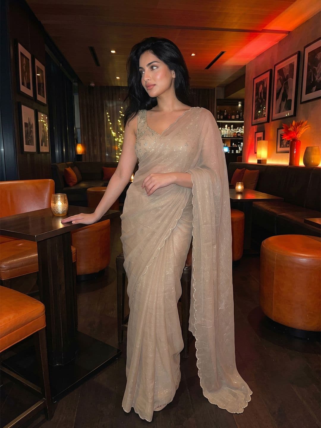 Shreevally Embroidered Organza Designer Saree - view 1