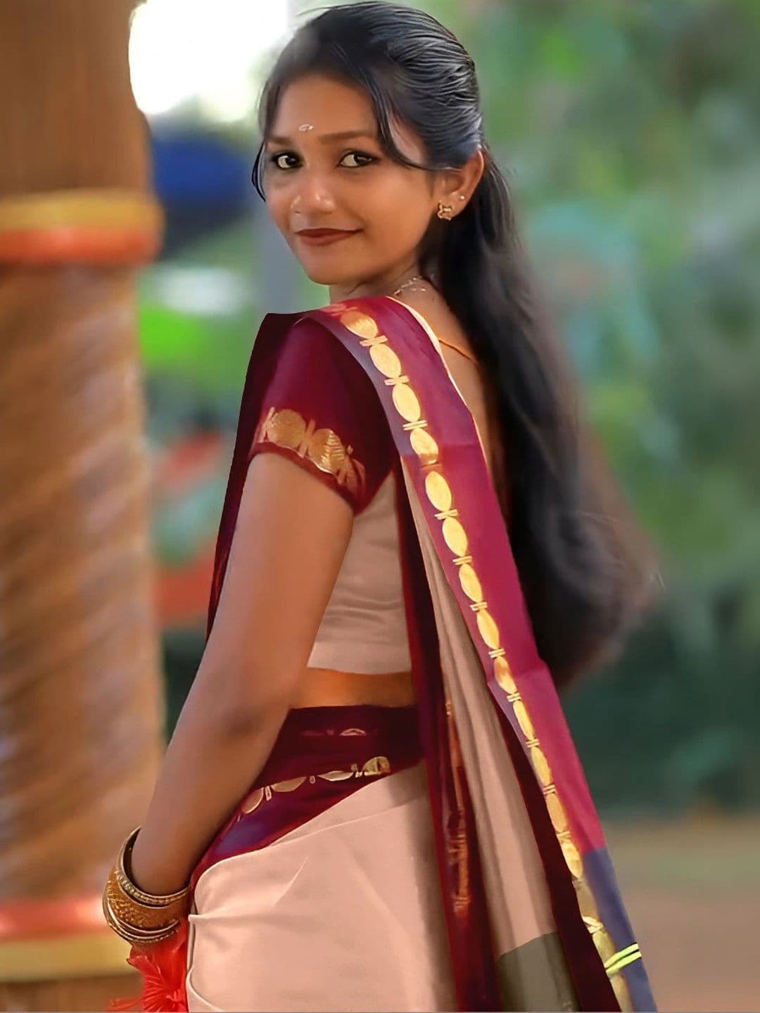 KALINI Woven Design Zari Designer Gadwal Saree thumbnail 6