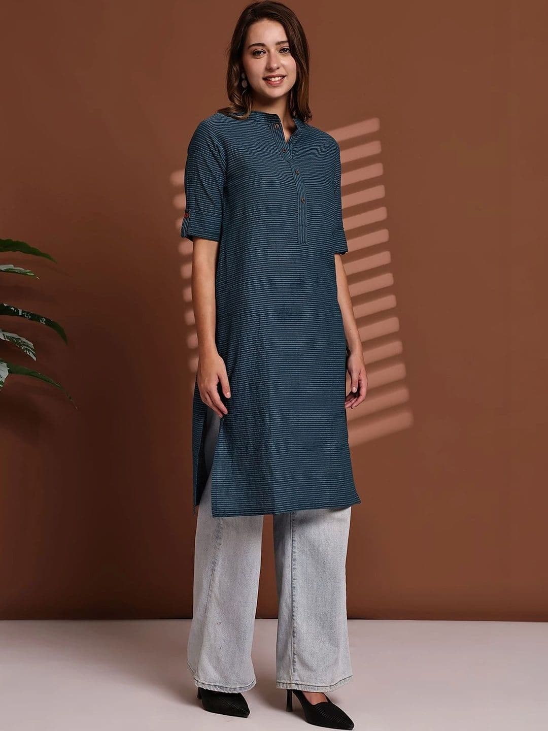 KALINI Women Striped Kurta thumbnail 2