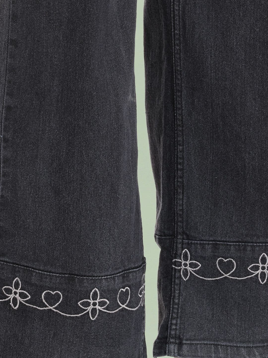 DressBerry Women Straight Fit High-Rise Embroidered Jeans thumbnail 6