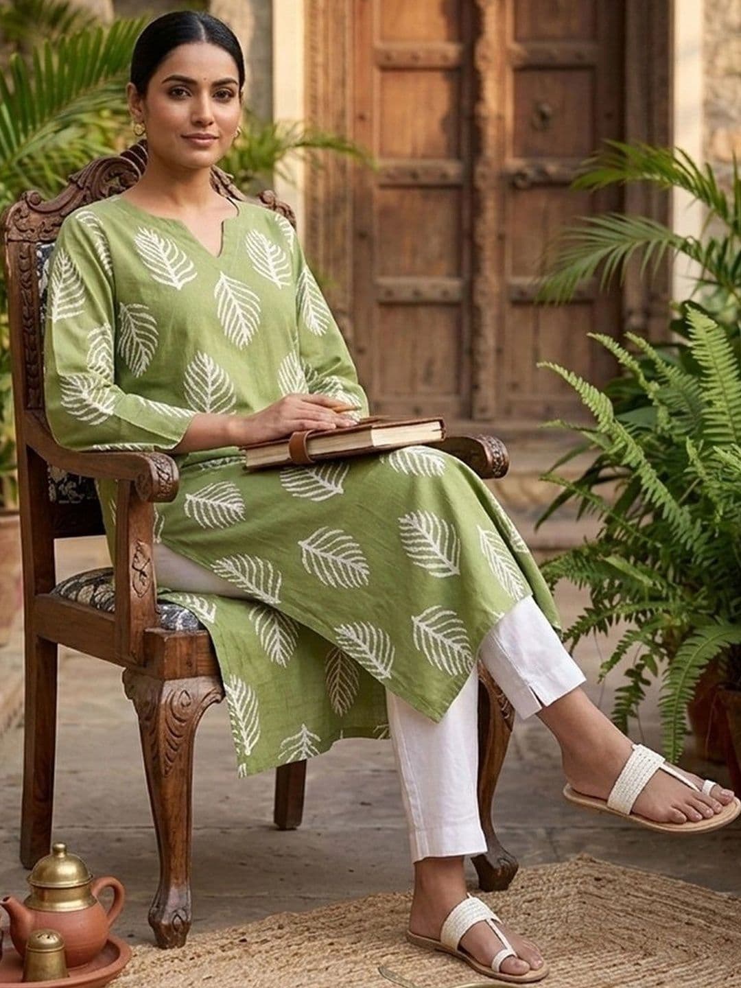 KALINI Women Floral Printed Indie Prints Kurta thumbnail 5