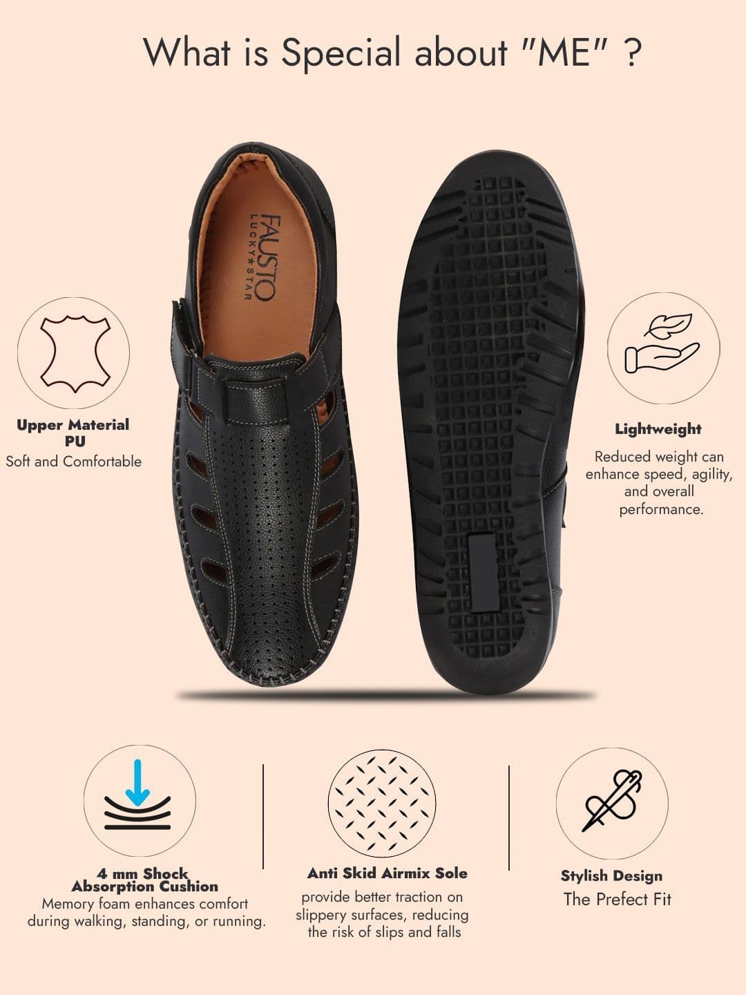 FAUSTO Men Shoe-Style Sandals thumbnail 6
