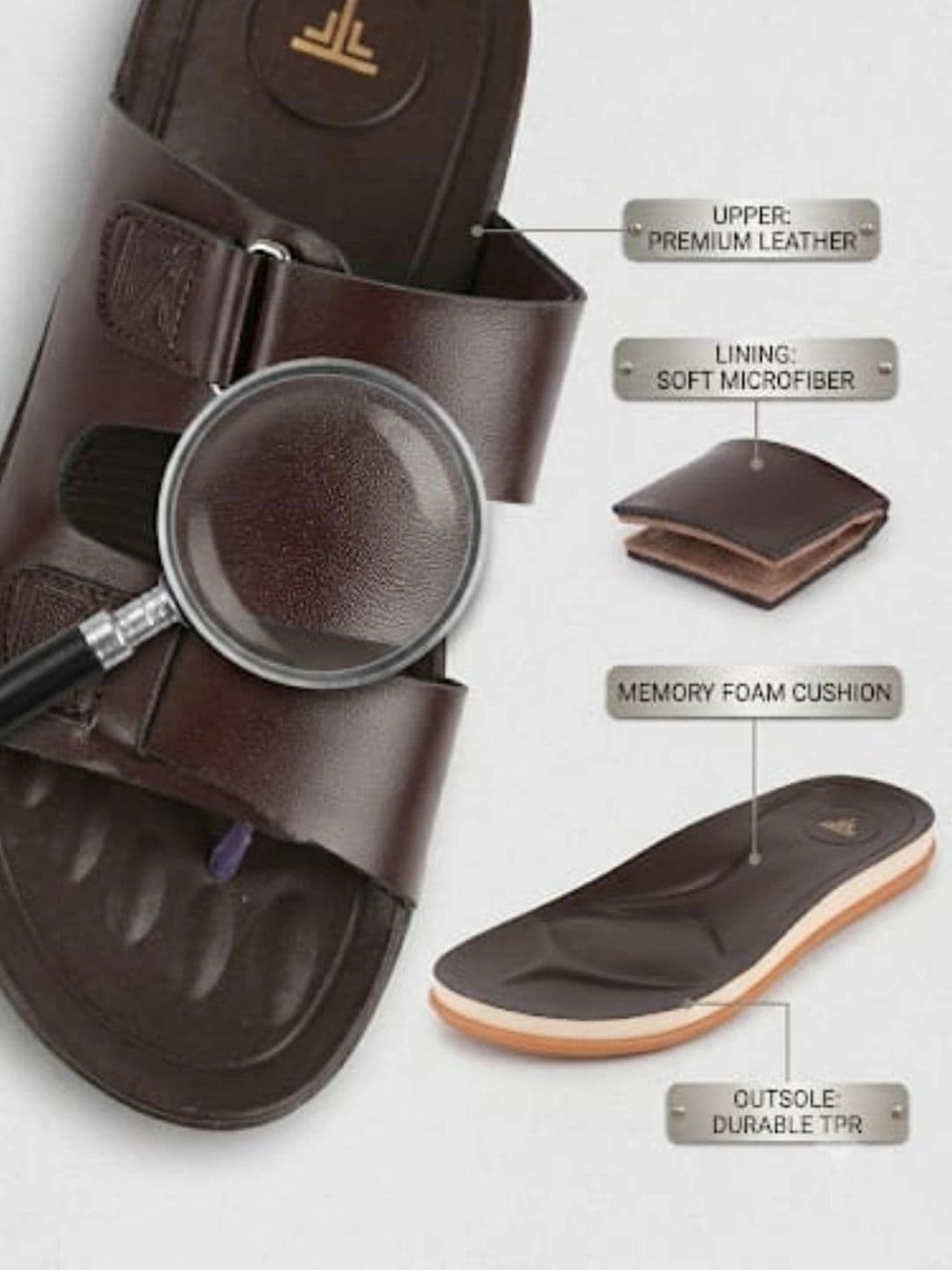 Trump Men PU Comfort Sandals thumbnail 7