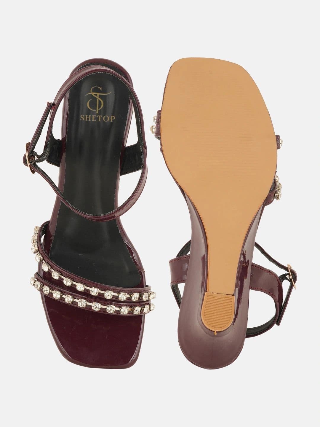 SHETOP Embellished Party Wedge Sandals thumbnail 6