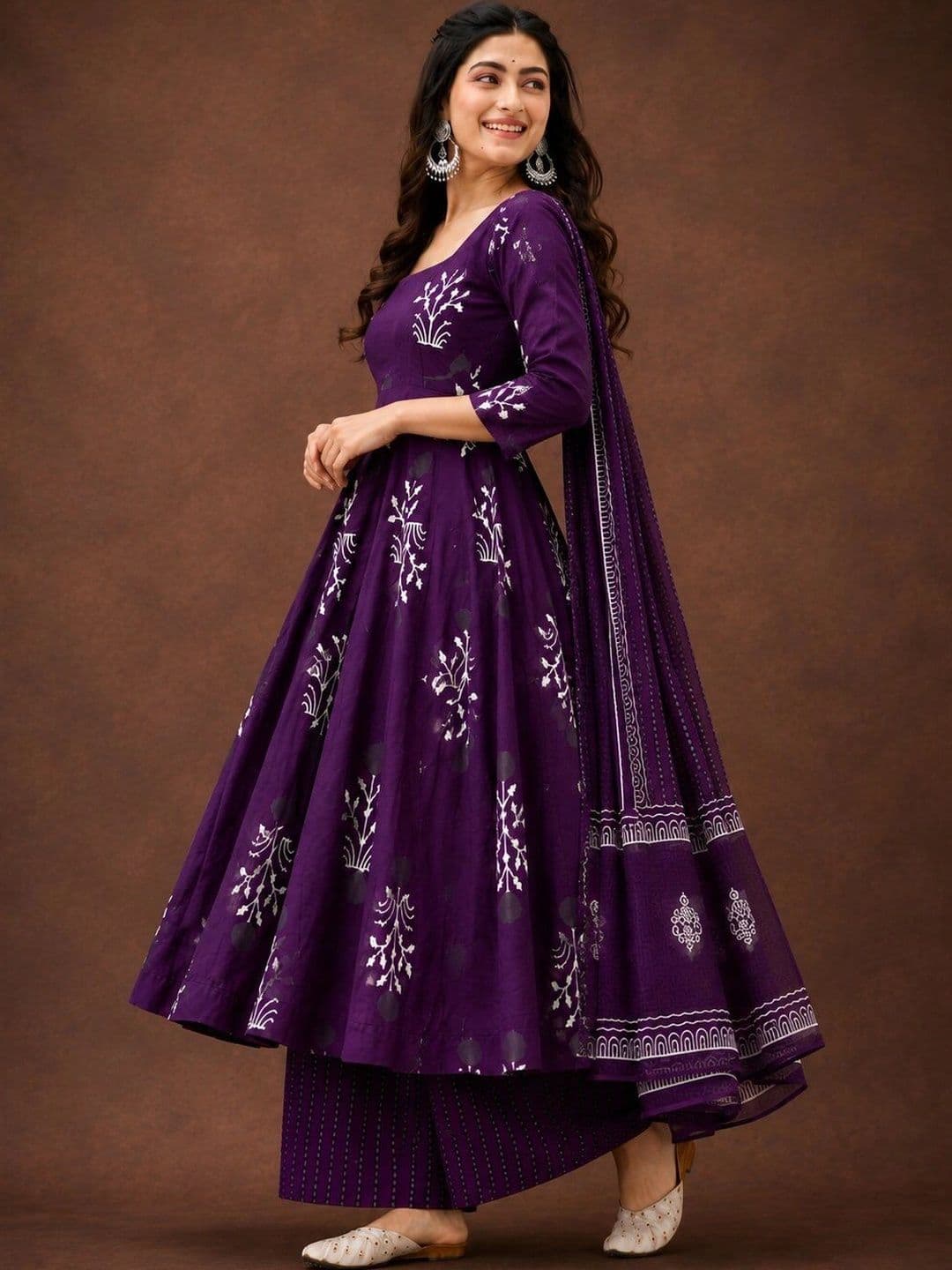 Chhipa Prints Women Ethnic Motifs Printed Empire Kurta with Palazzos & With Dupatta thumbnail 6