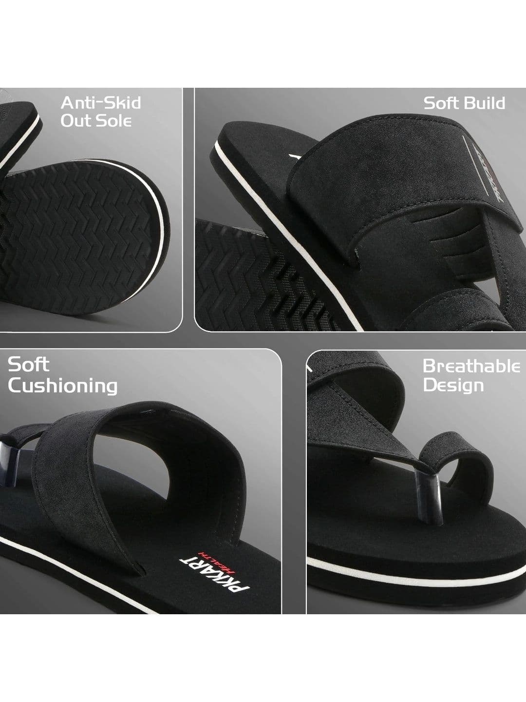 PKKART Men Striped Thong Flip-Flops thumbnail 7