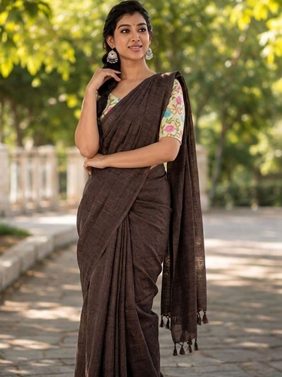 DEVATVAM Pure Cotton Saree thumbnail 3