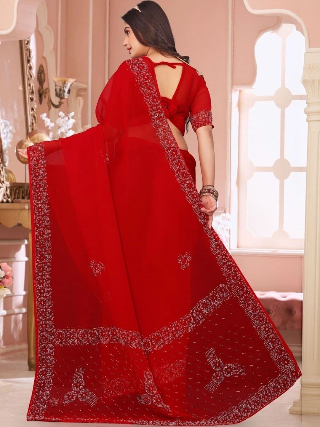 Fashion Mantra Poly Chiffon Saree thumbnail 3