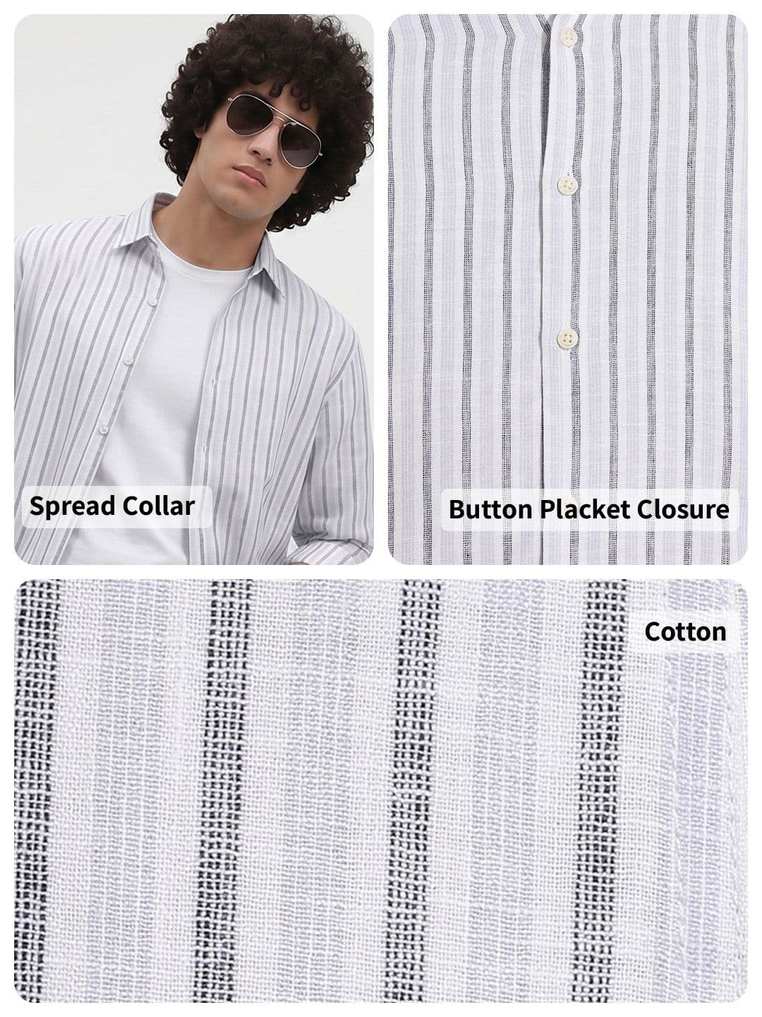 Roadster Life Co.Cotton Linen Striped Shirt thumbnail 4