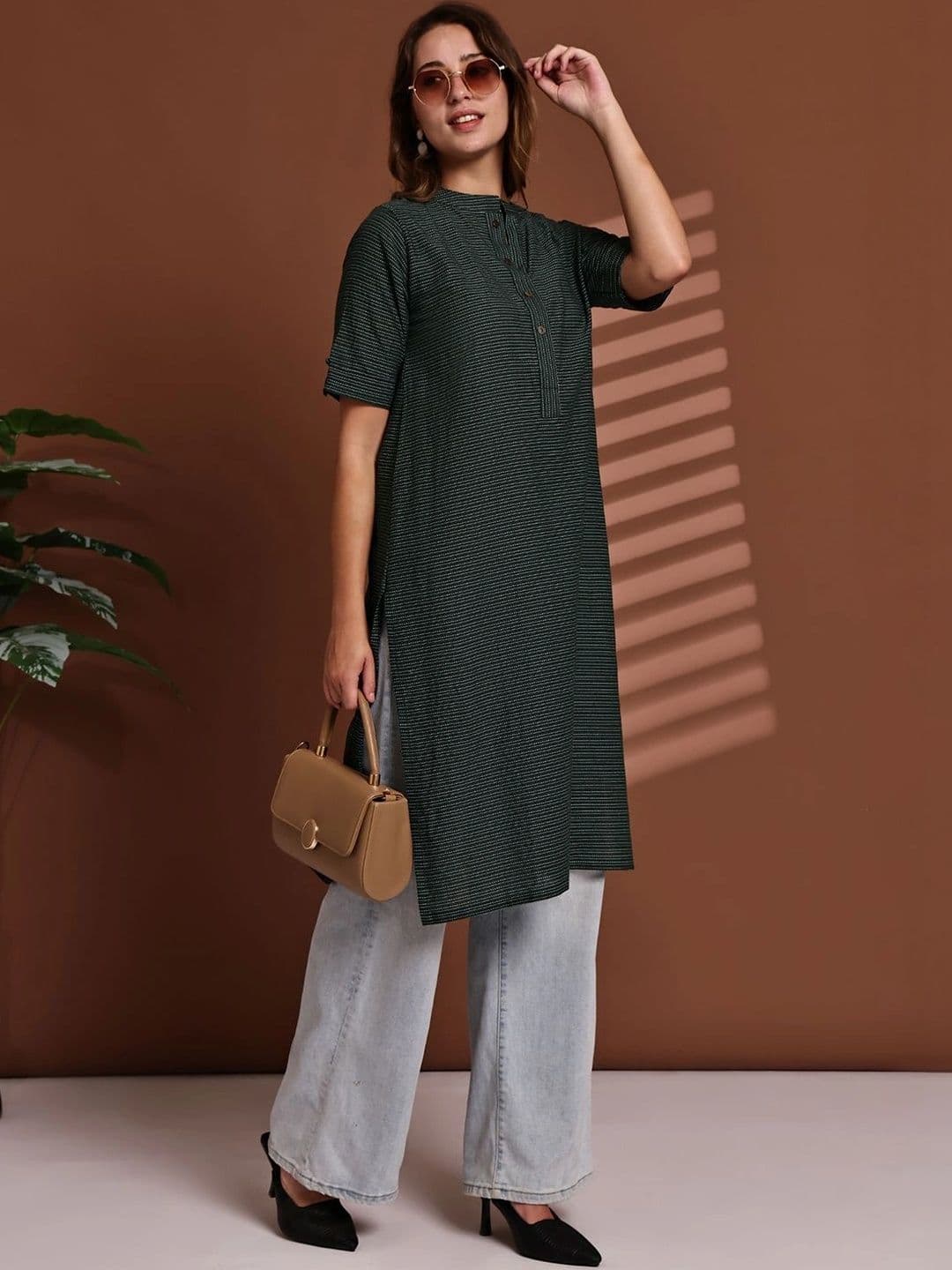 KALINI Women Striped Kurta thumbnail 2