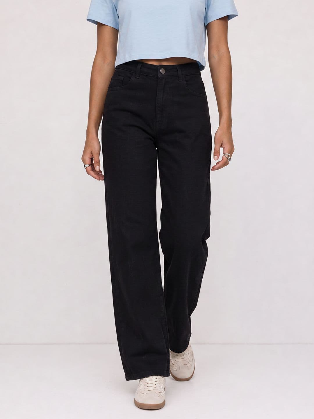 The Roadster Life Co. Women Wide Leg Fit Stretchable Jeans thumbnail 5
