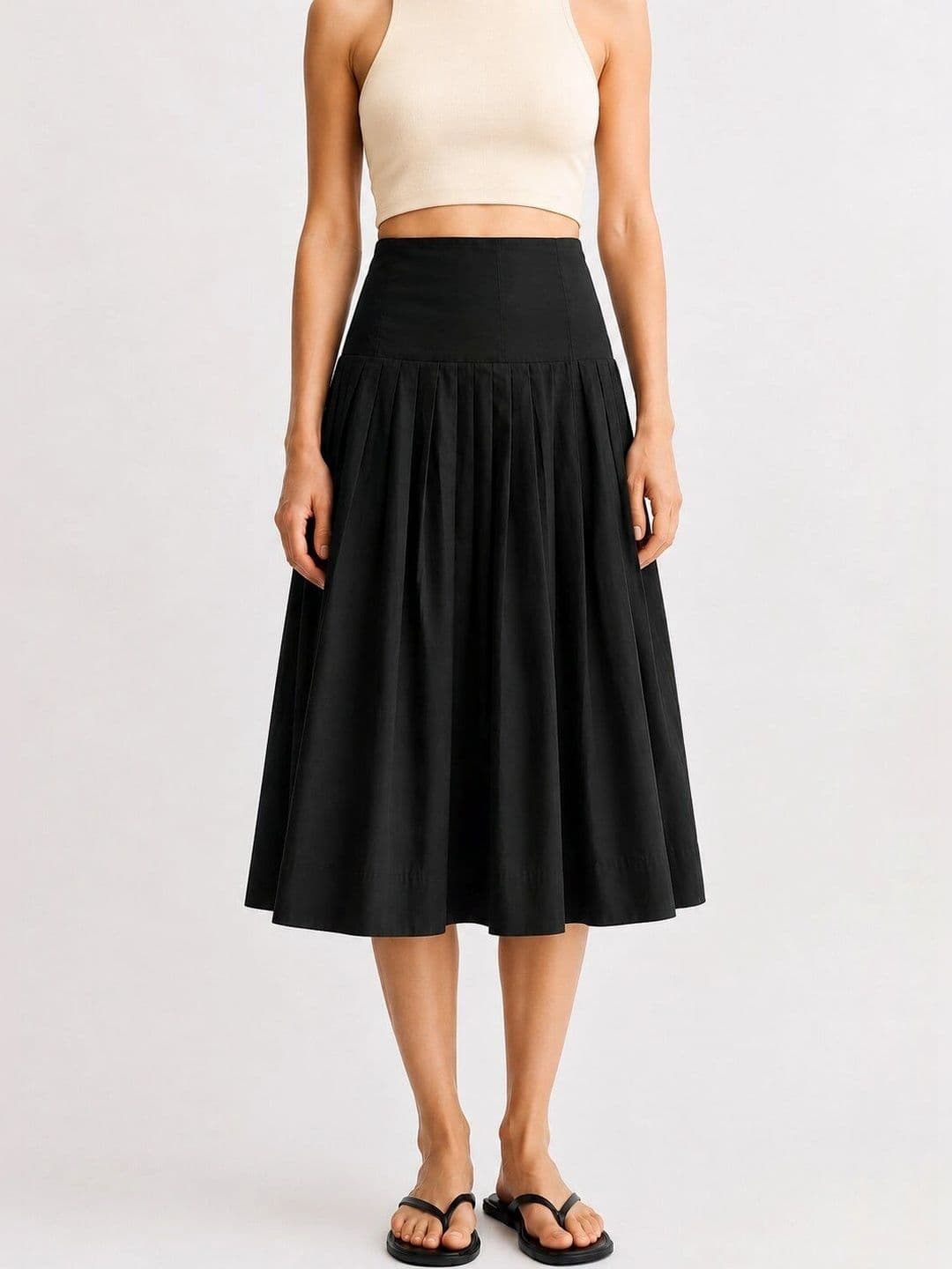 CORSICA Women Pure Cotton Midi A-Line Skirt thumbnail 2
