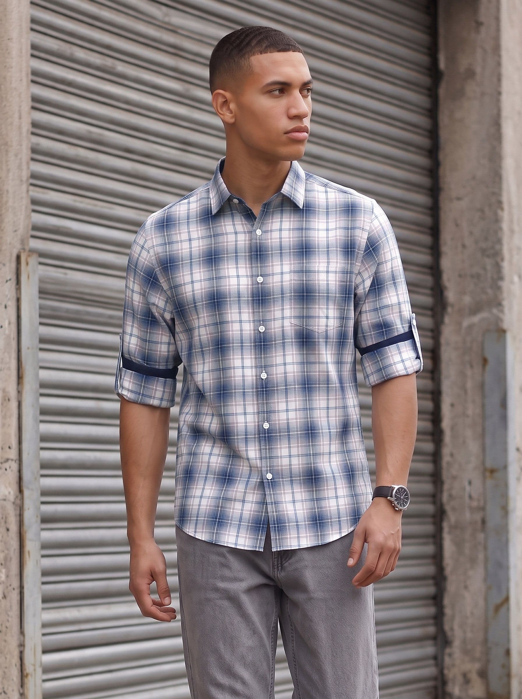 Roadster Life Co. Soft Touch Twill Plaid Casual Shirt thumbnail 7