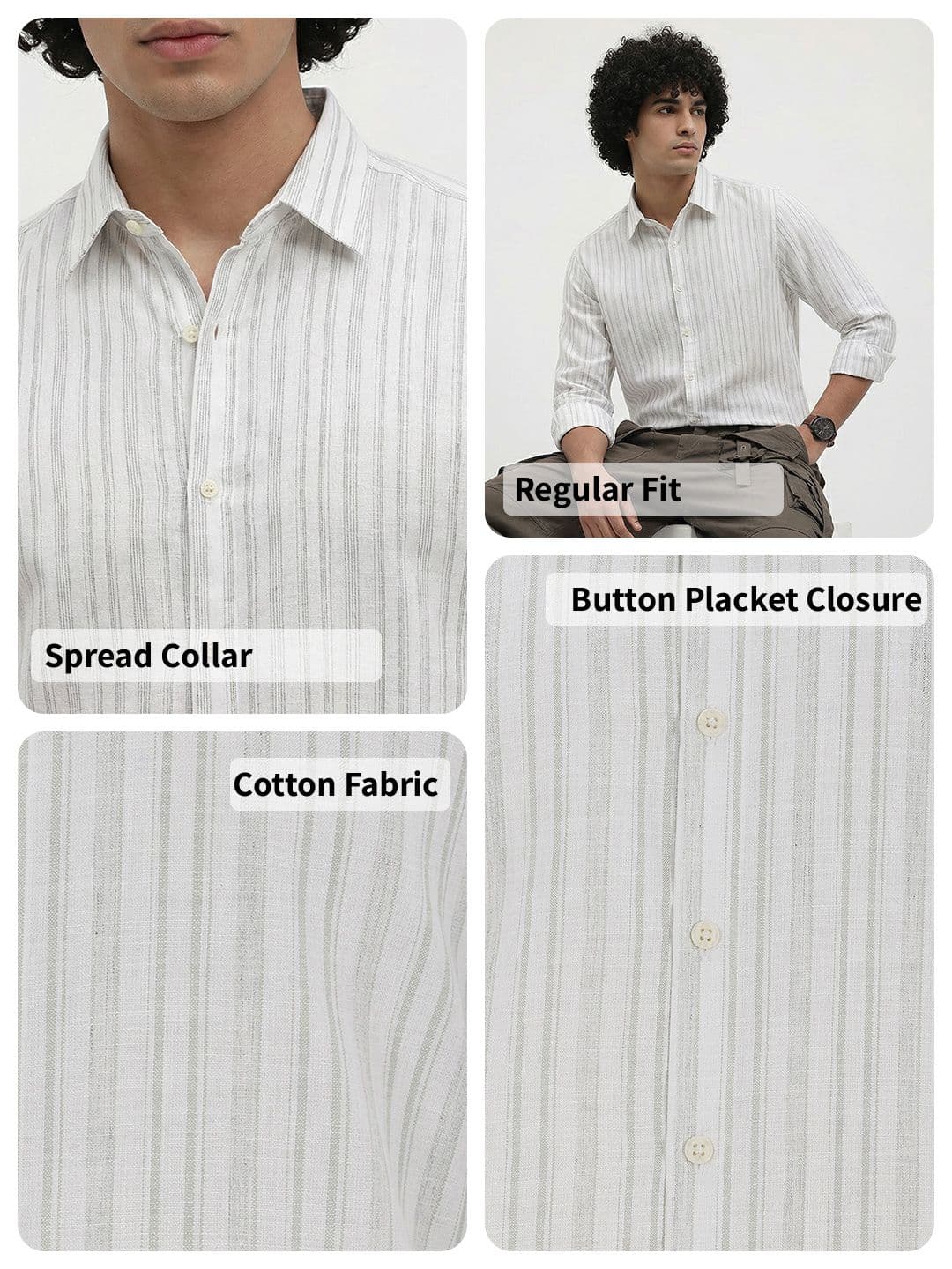 Roadster Life Co.Cotton Linen Striped Shirt thumbnail 2